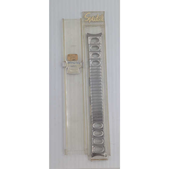 Speidel Silver Twist O Flex Stainless Steel Mens Watch Band 1226 S/S Model - Picture 1 of 6